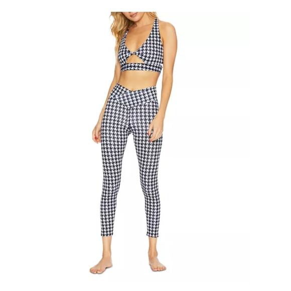 Beach Riot Houndstooth Black/White Workout Set Size: S - Picture 1 of 9